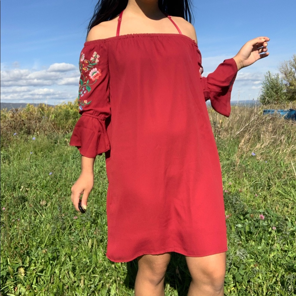 Bleuh Ciel Off Shoulder Dress